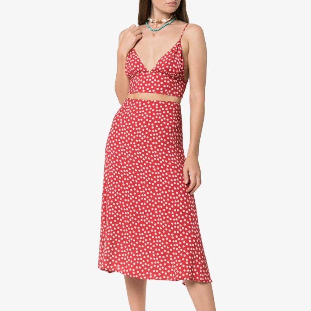 Reformation Catania Floral Print Two-Piece Set